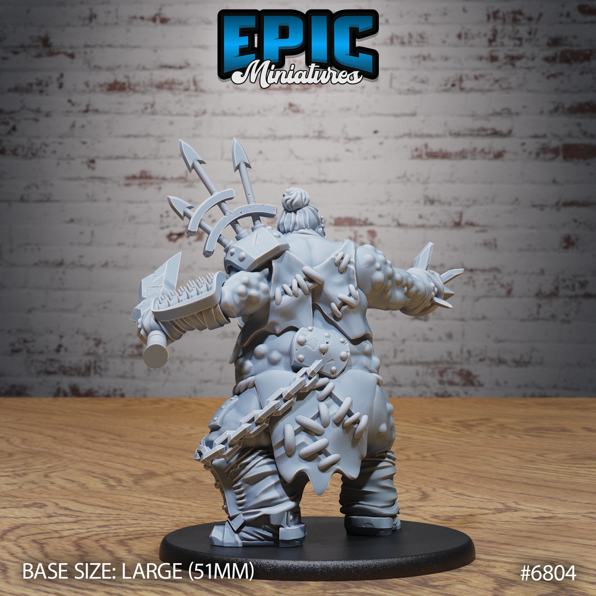 Cannibal Mutant DND TTRPG Resin Model 51mm Base