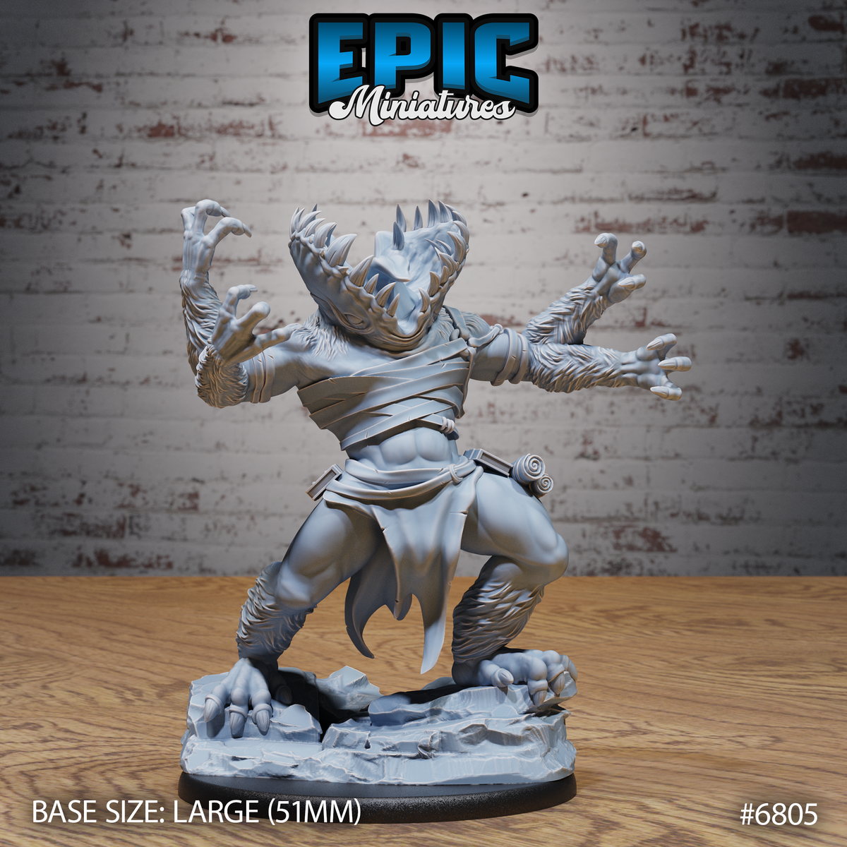 Gut Abomination DND TTRPG Resin Model 51mm Base
