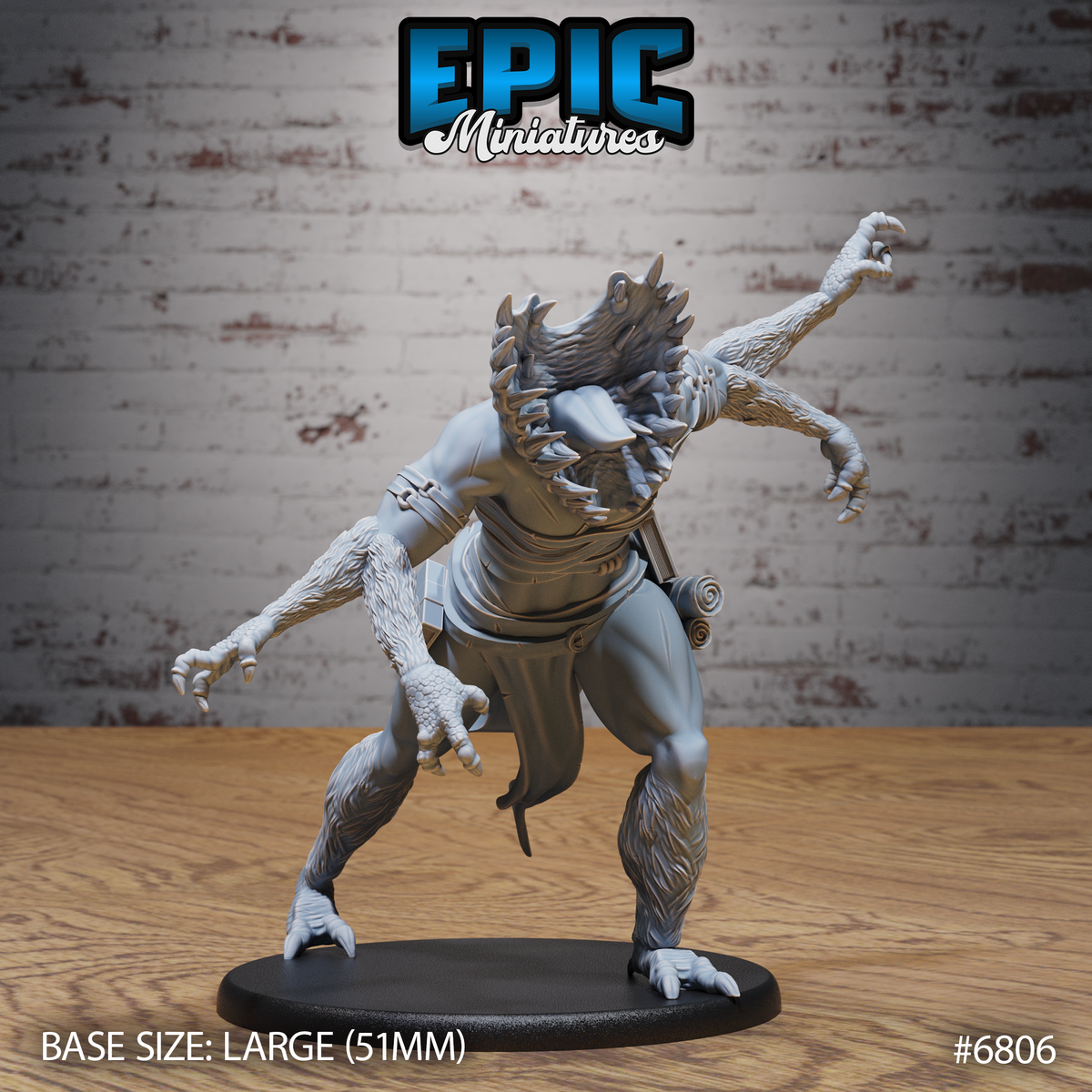 Gut Abomination DND TTRPG Resin Model 51mm Base