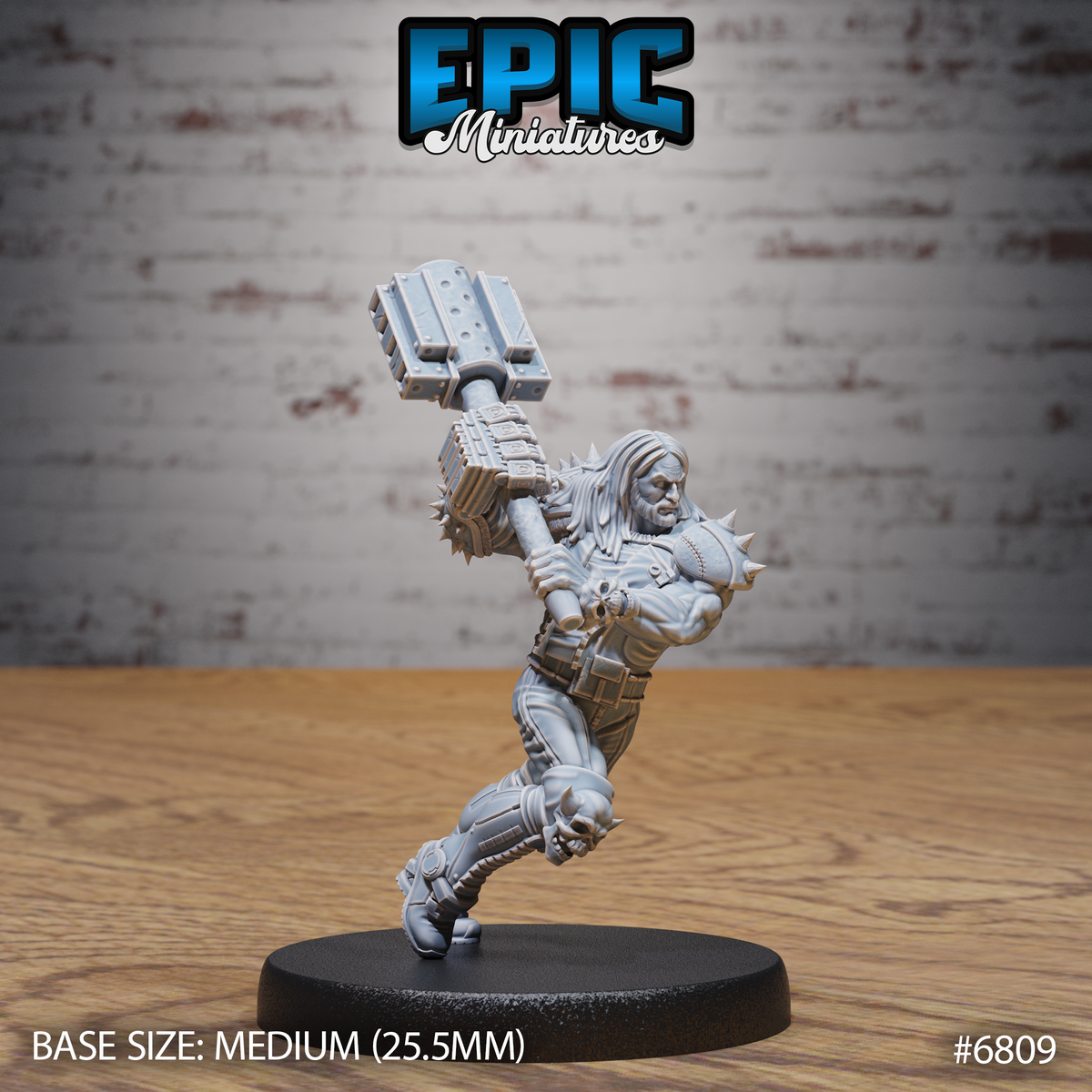 Heavy Metal Crusher DND TTRPG Resin Figure 25mm Base