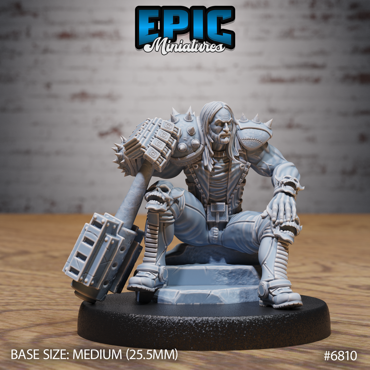 Heavy Metal Crusher DND TTRPG Resin Figure 25mm Base