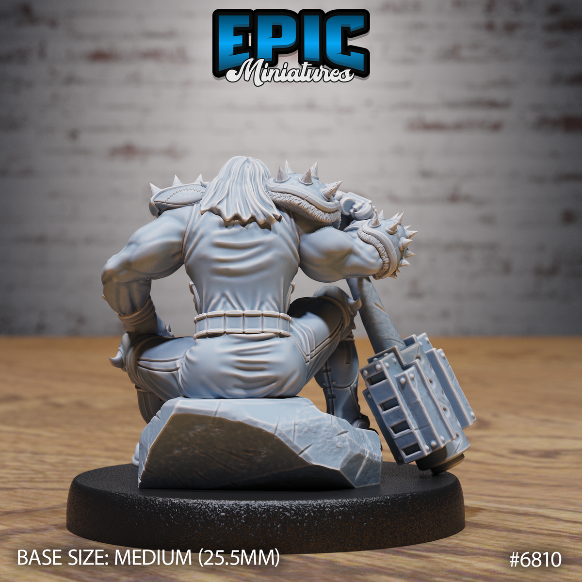 Heavy Metal Crusher DND TTRPG Resin Figure 25mm Base