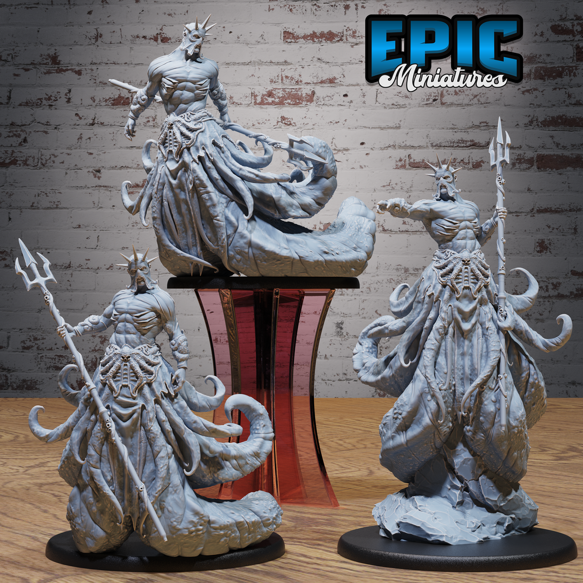 Dagon High Priest DND TTRPG Resin Model 51mm Base