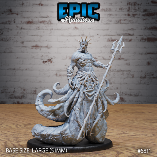 Dagon High Priest DND TTRPG Resin Model 51mm Base