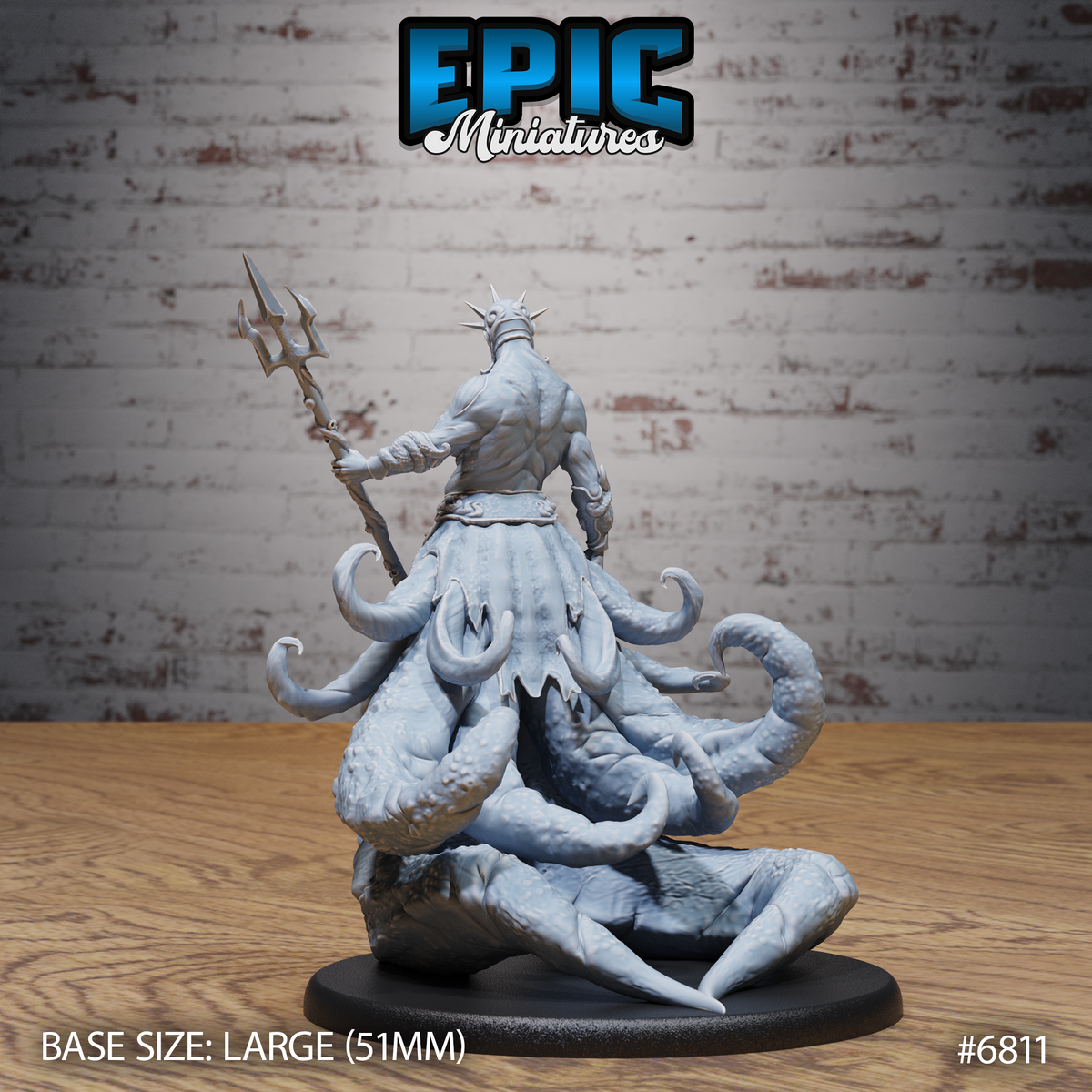 Dagon High Priest DND TTRPG Resin Model 51mm Base
