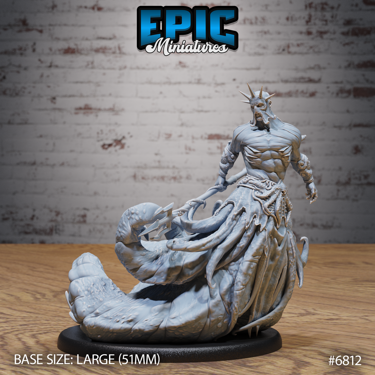 Dagon High Priest DND TTRPG Resin Model 51mm Base