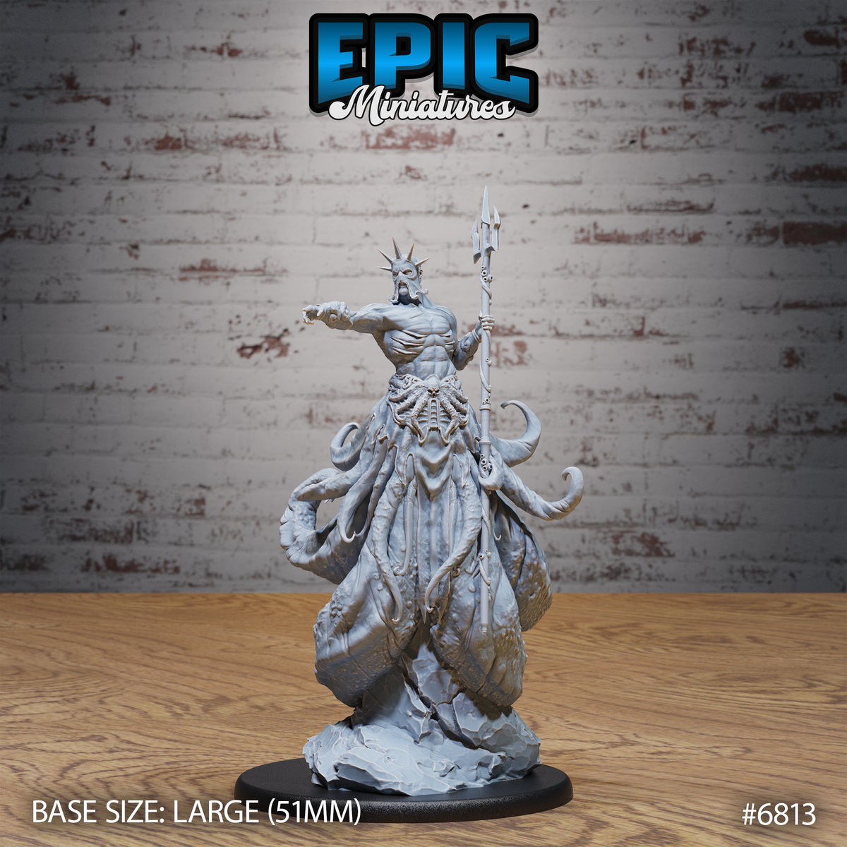 Dagon High Priest DND TTRPG Resin Model 51mm Base