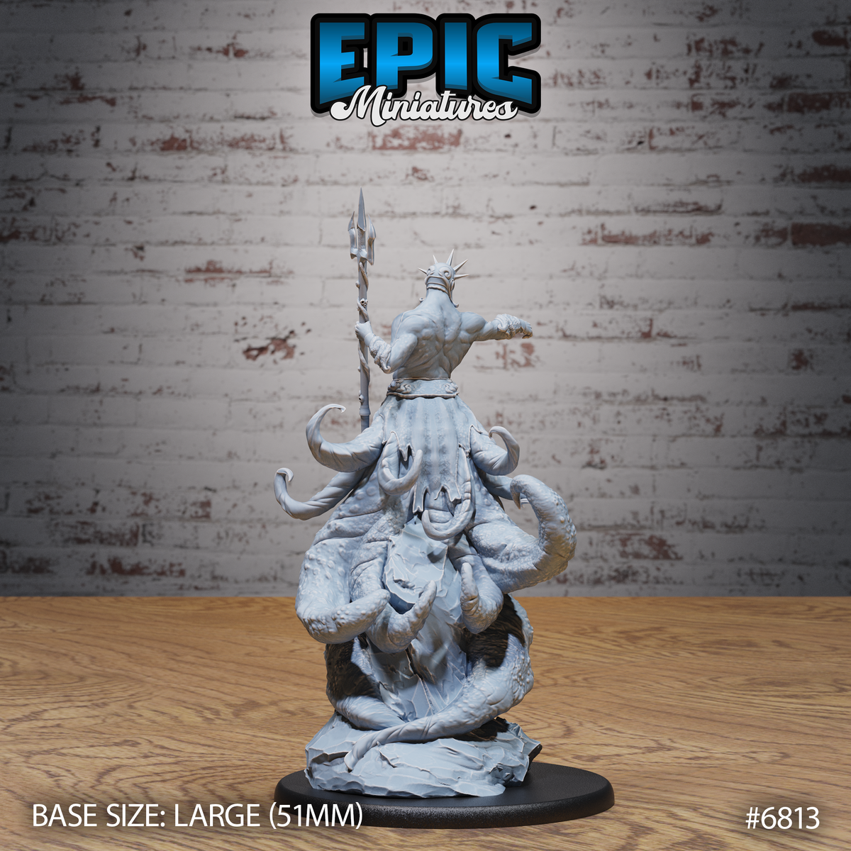 Dagon High Priest DND TTRPG Resin Model 51mm Base