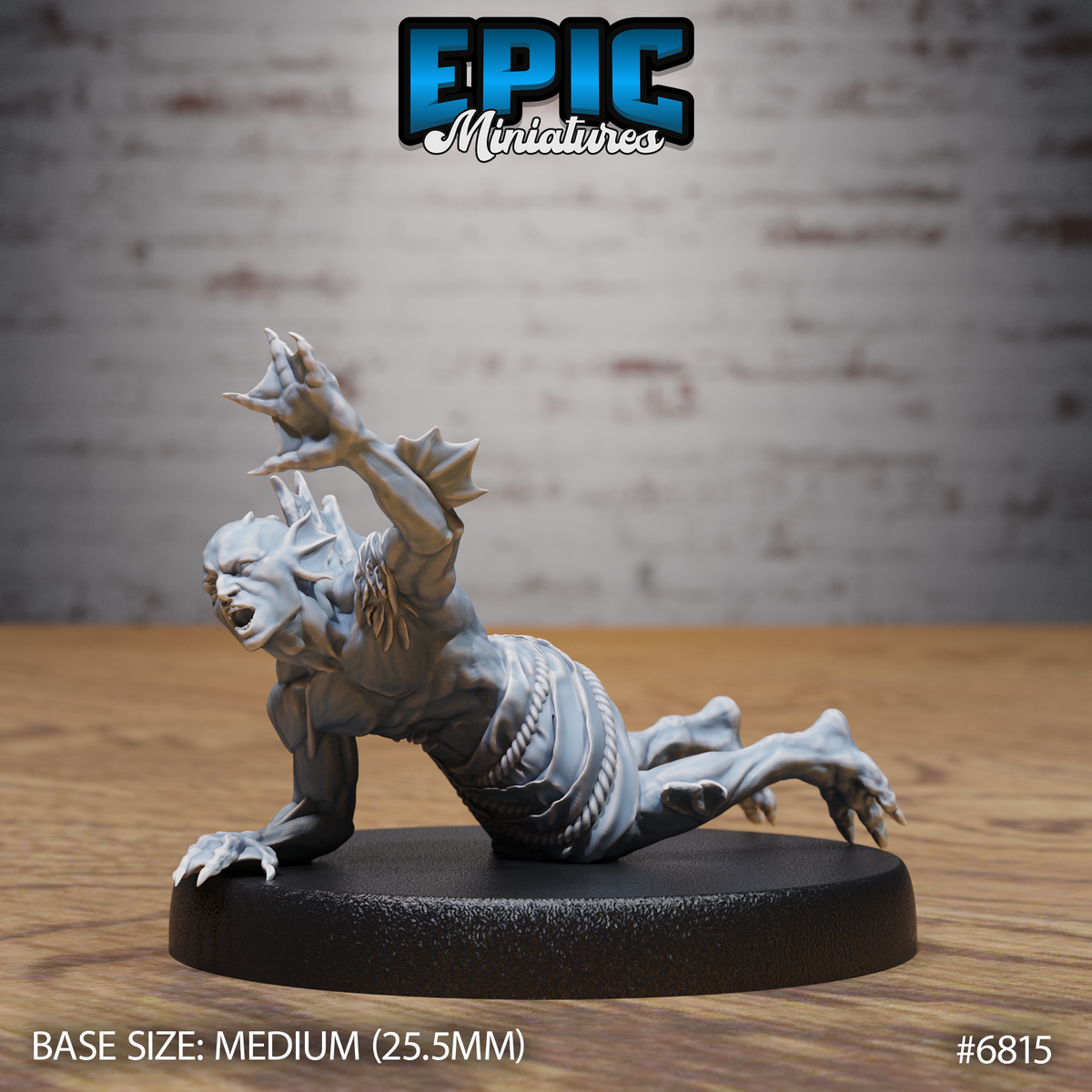 Deep One Spawn DND Miniature TTRPG Resin Figure 25mm Base