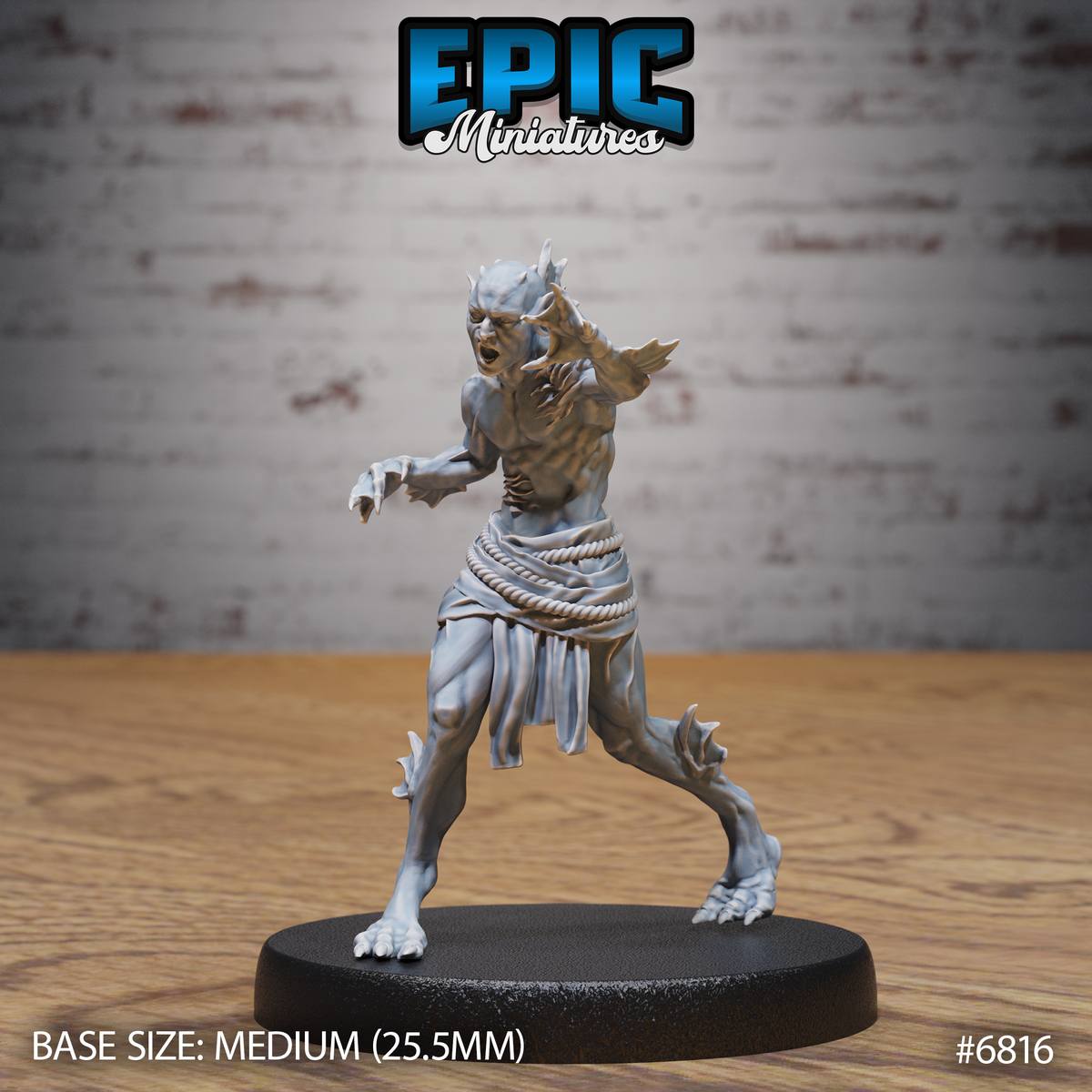 Deep One Spawn DND Miniature TTRPG Resin Figure 25mm Base