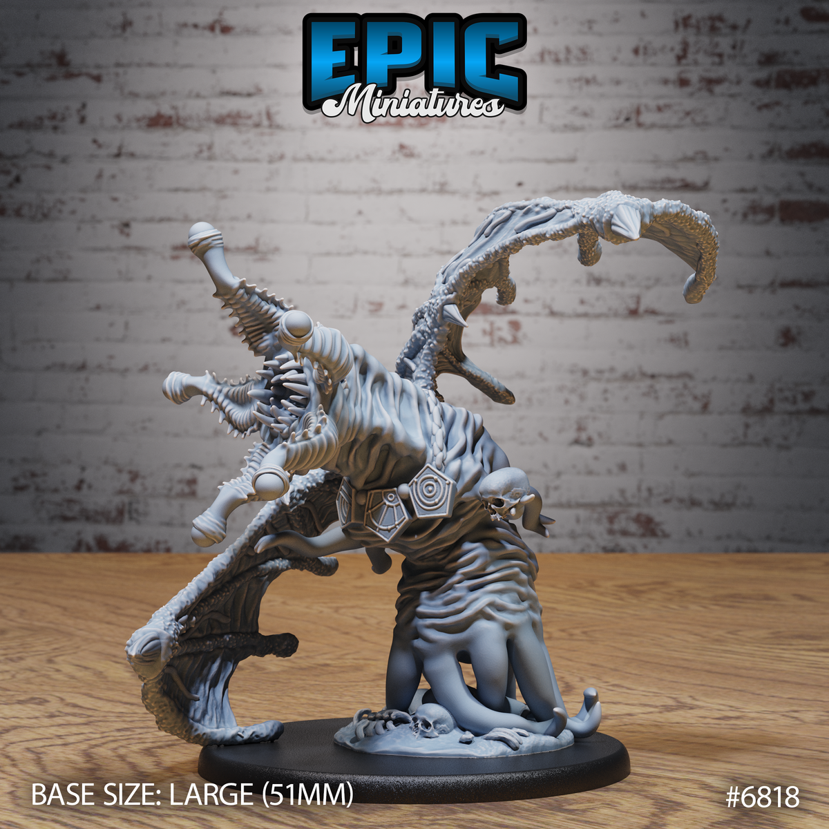 Elder Thing DND TTRPG Resin Model 51mm Base