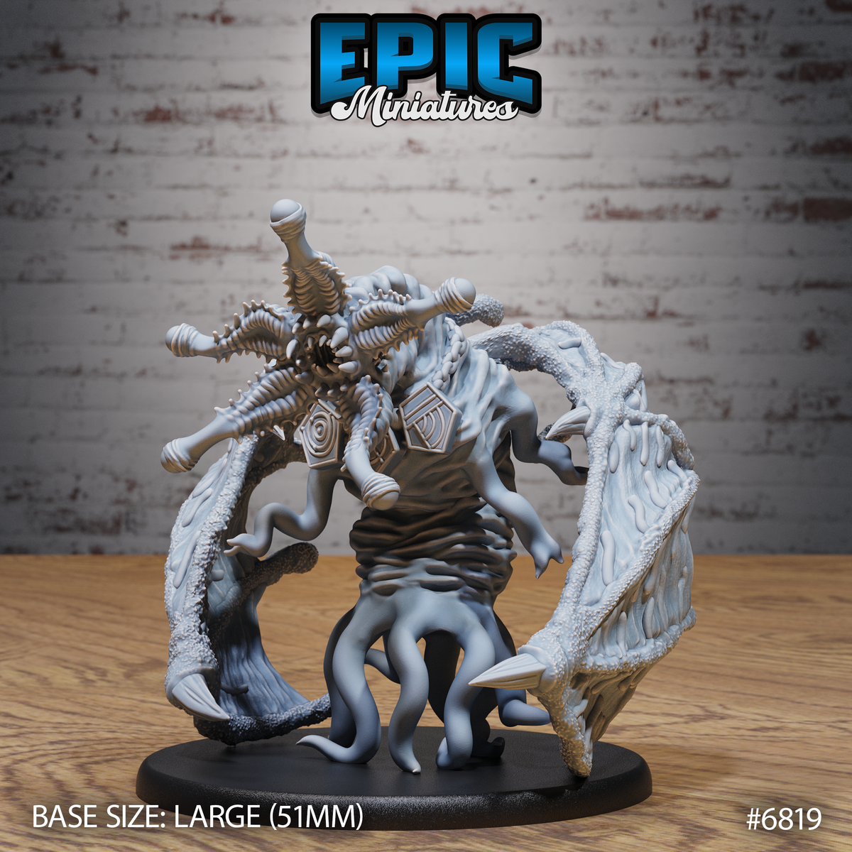Elder Thing DND TTRPG Resin Model 51mm Base