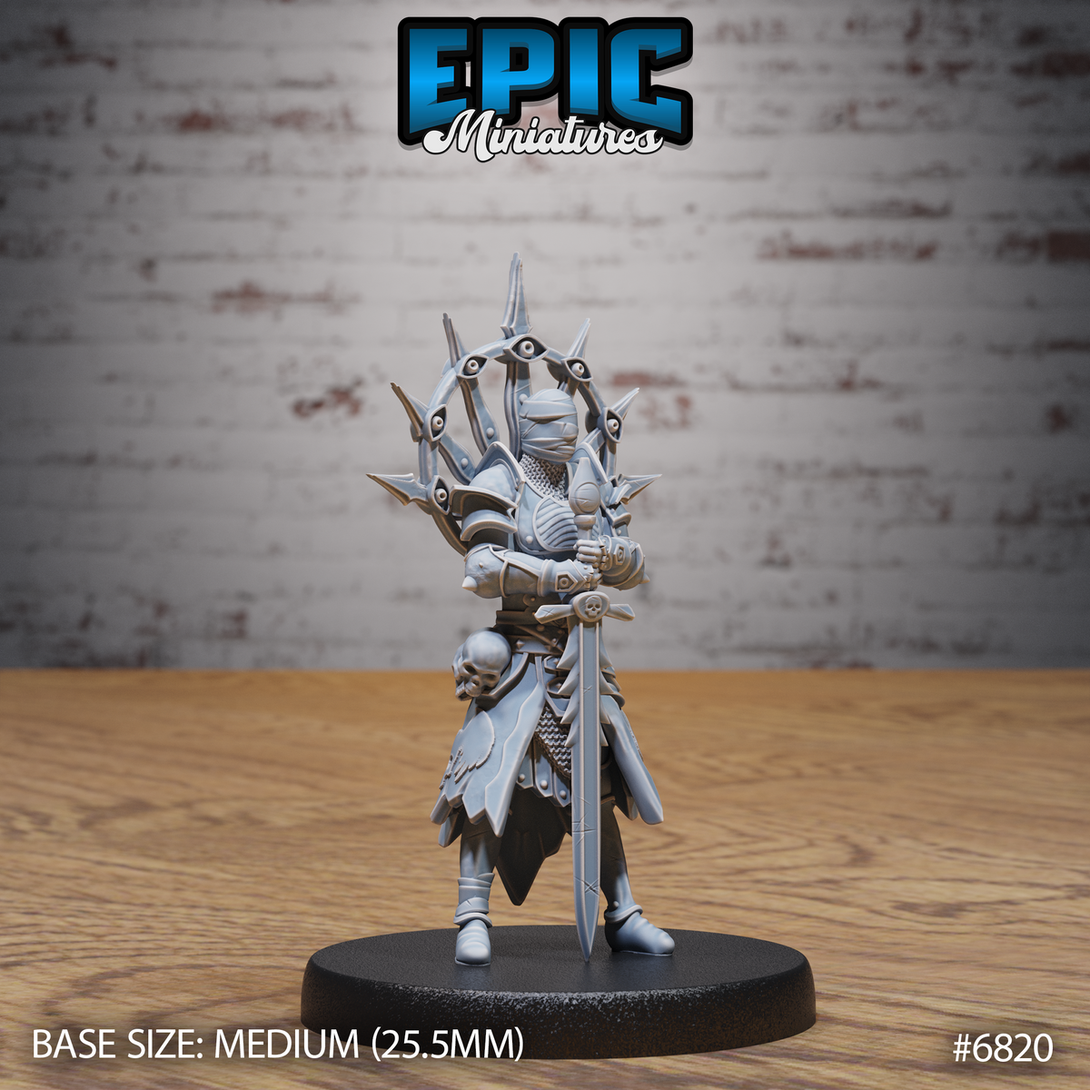 All Seeing Knight DND Miniature TTRPG Resin Figure 25mm Base