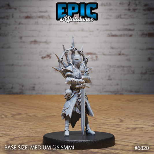 All Seeing Knight DND Miniature TTRPG Resin Figure 25mm Base