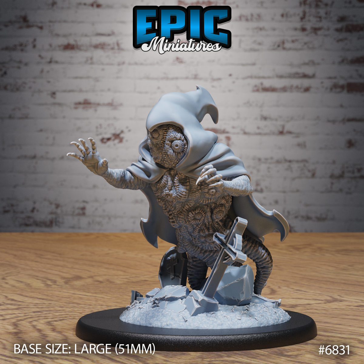 Shoggoth Monk DND TTRPG Resin Model 51mm Base