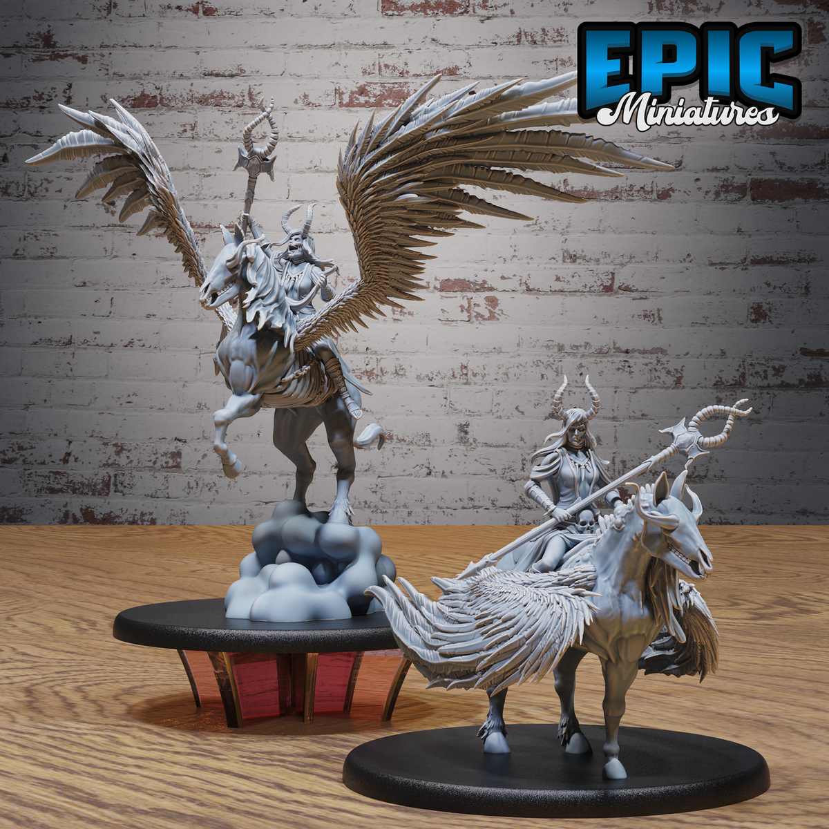 Hel and Helhest DND TTRPG Resin Models 51mm Base