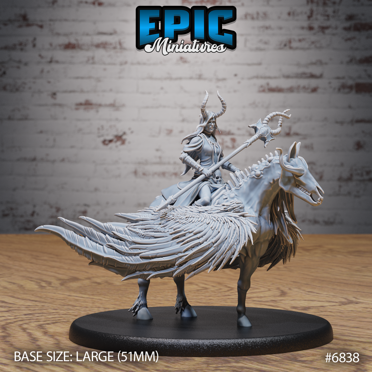 Hel and Helhest DND TTRPG Resin Models 51mm Base