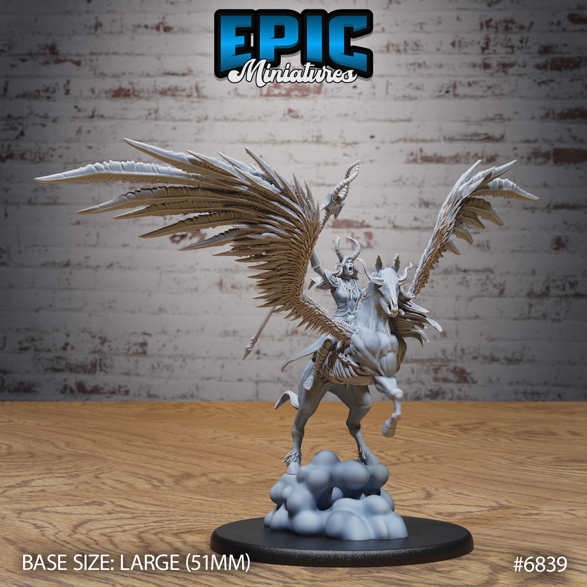 Hel and Helhest DND TTRPG Resin Models 51mm Base