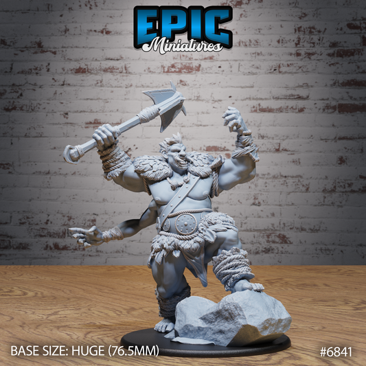 Half Troll Giant DND TTRPG Resin Model 76mm Base
