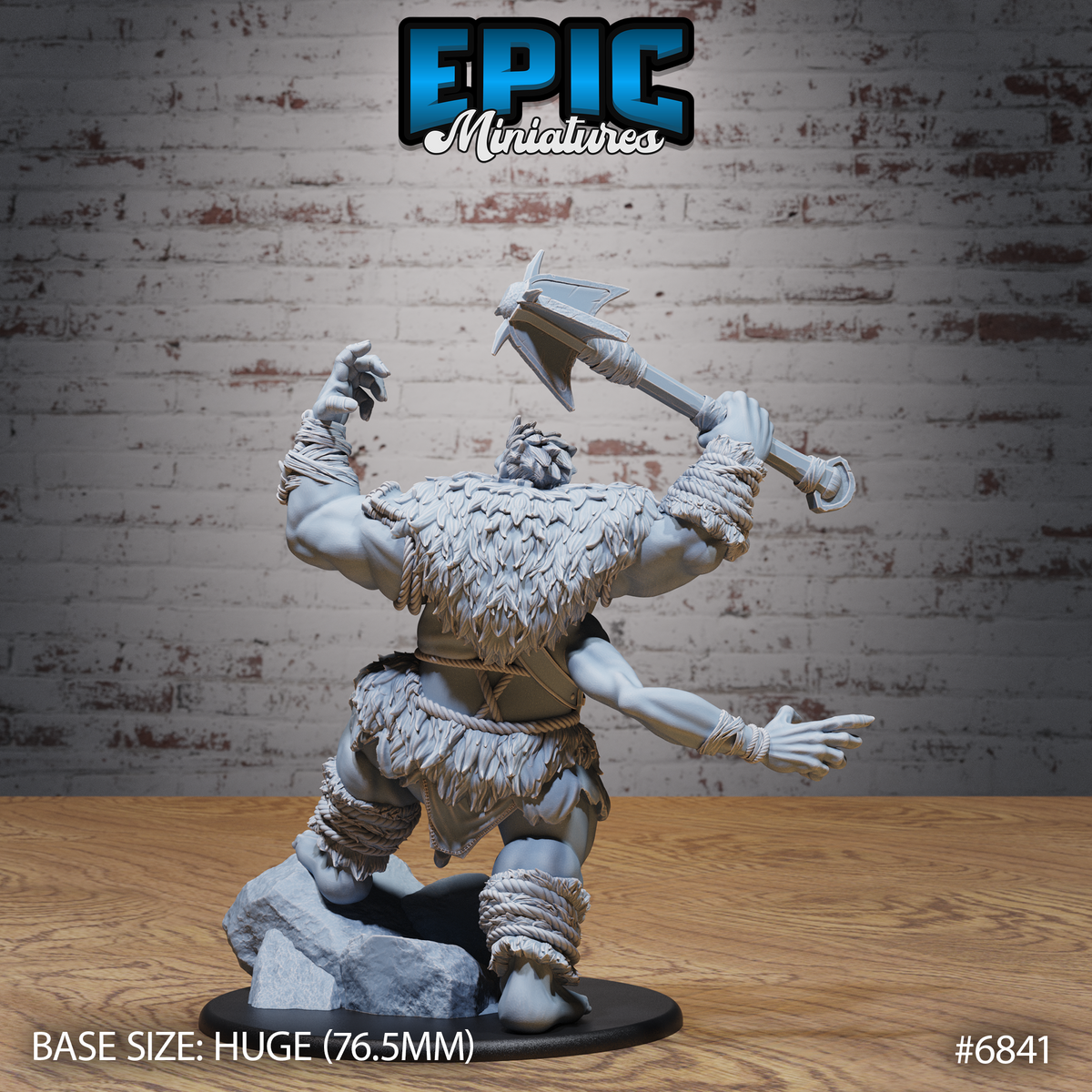 Half Troll Giant DND TTRPG Resin Model 76mm Base