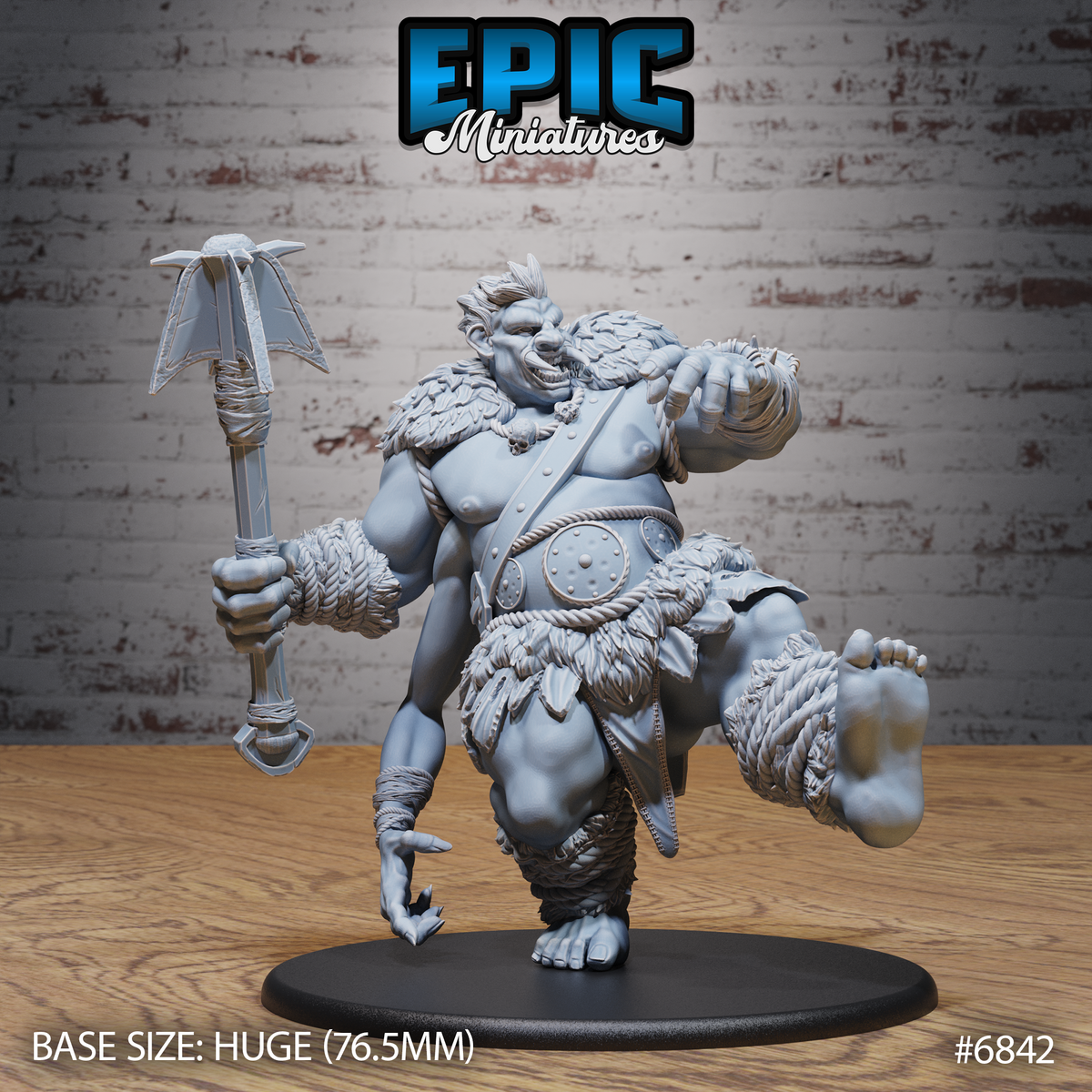 Half Troll Giant DND TTRPG Resin Model 76mm Base
