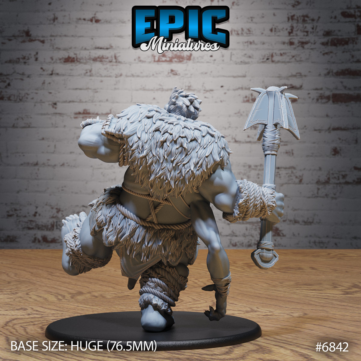 Half Troll Giant DND TTRPG Resin Model 76mm Base