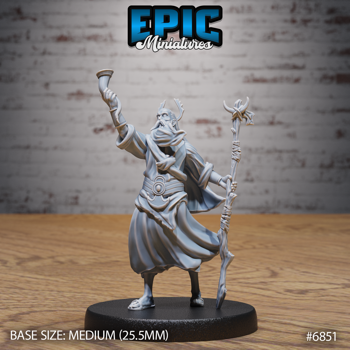 Druid Mimir Avatar DND Miniature TTRPG Resin Figure 25mm Base