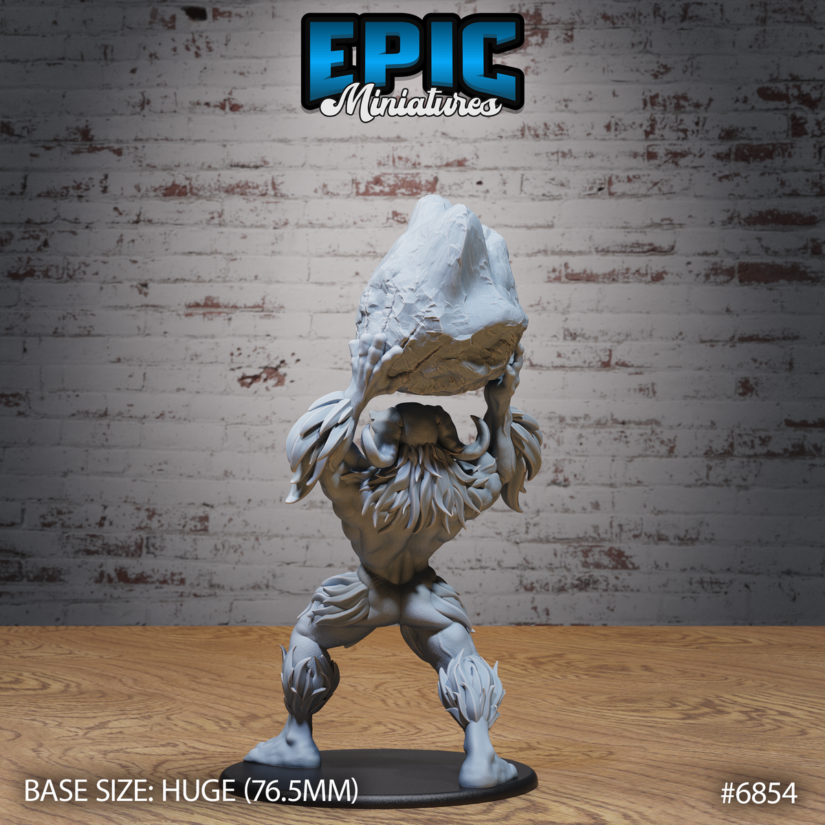 Abominable Yeti DND TTRPG Resin Model 76mm Base