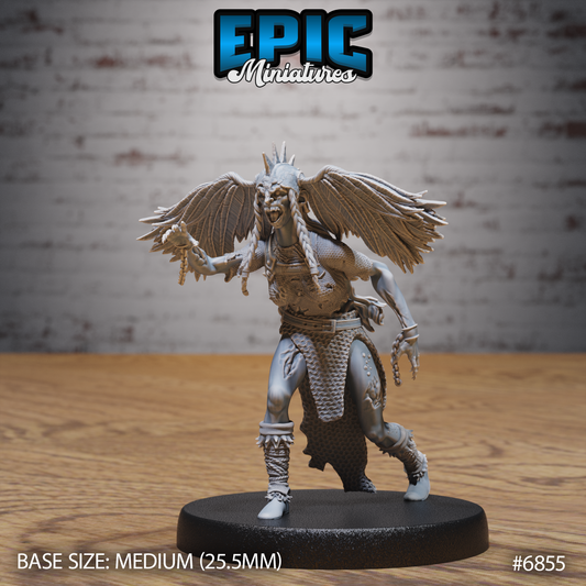 Hell Undead Valkyrie DND Miniature TTRPG Resin Figure 25mm Base