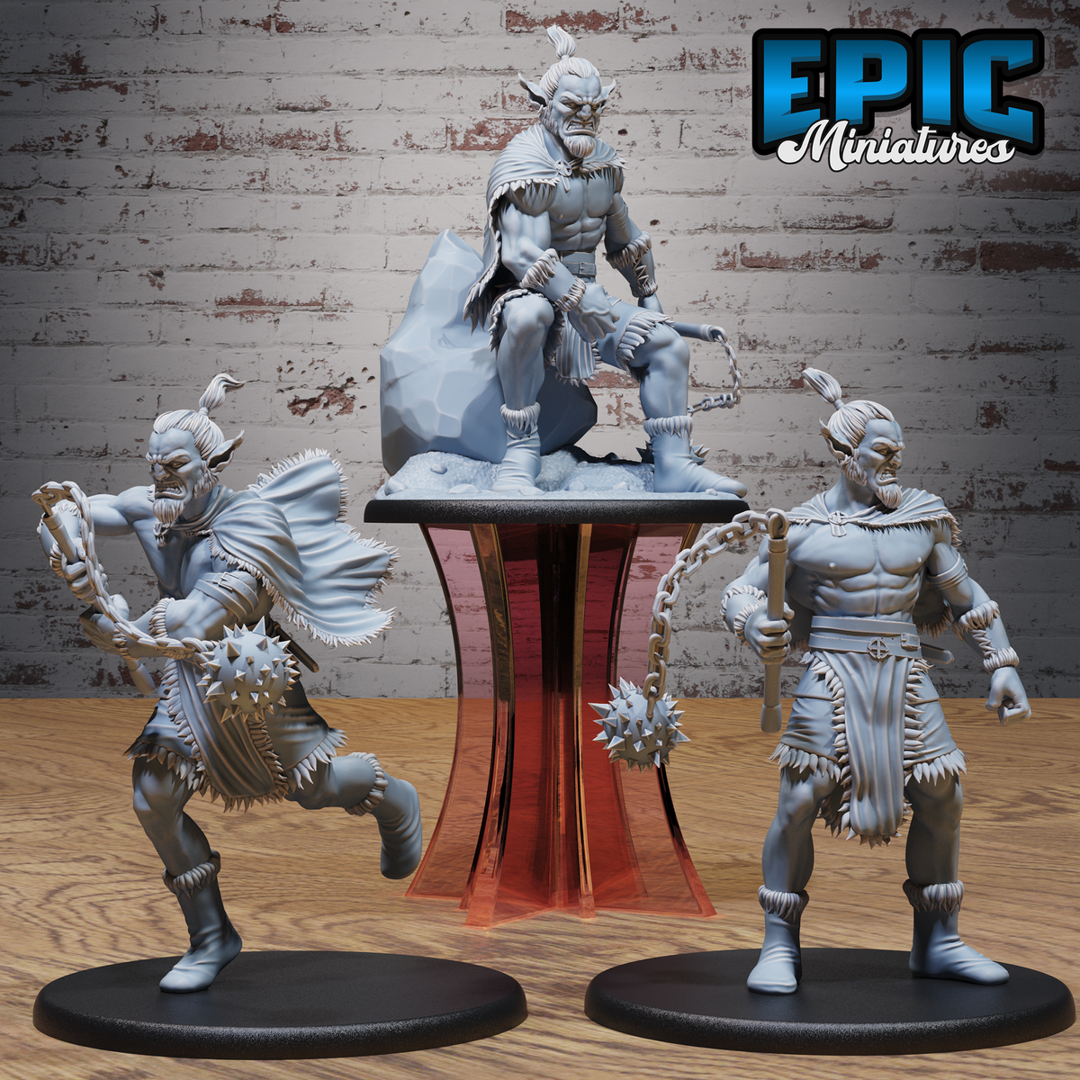 Barbarian Firbolg DND TTRPG Resin Model 51mm Base