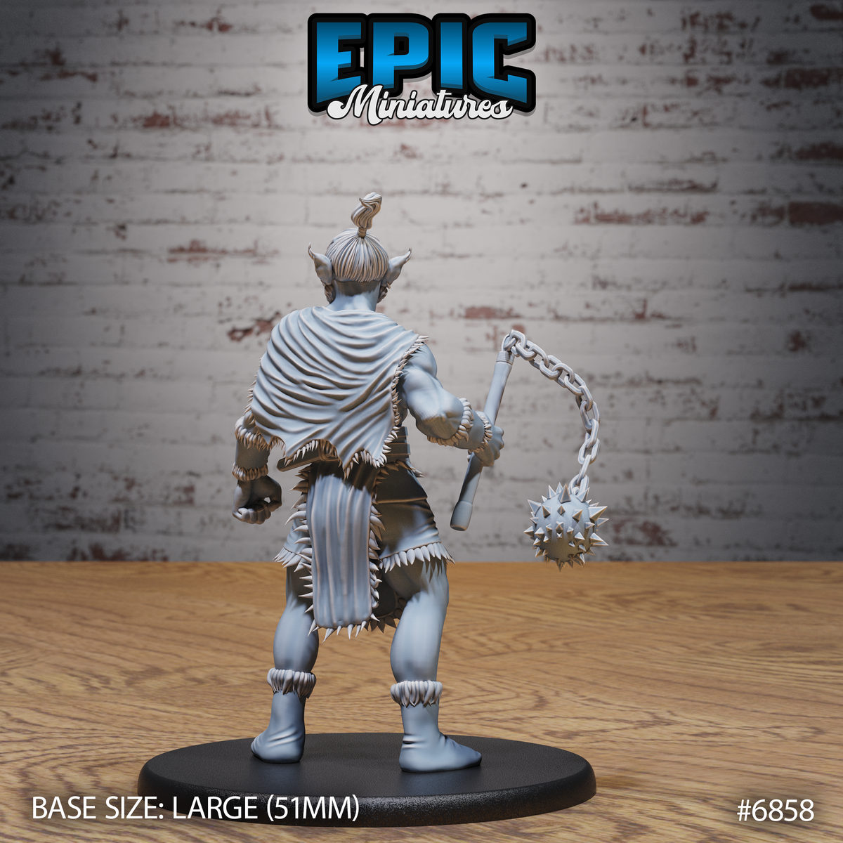 Barbarian Firbolg DND TTRPG Resin Model 51mm Base