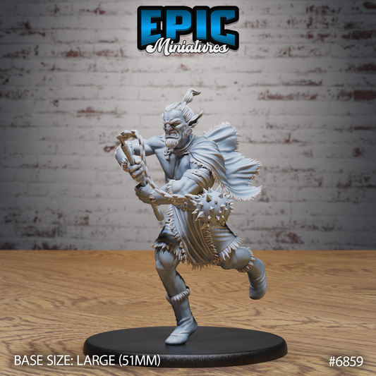 Barbarian Firbolg DND TTRPG Resin Model 51mm Base