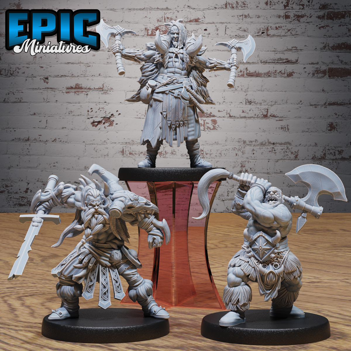 Viking Barbarian DND Miniature TTRPG Resin Figure 25mm Base