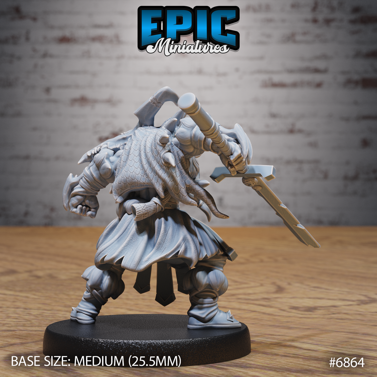 Viking Barbarian DND Miniature TTRPG Resin Figure 25mm Base