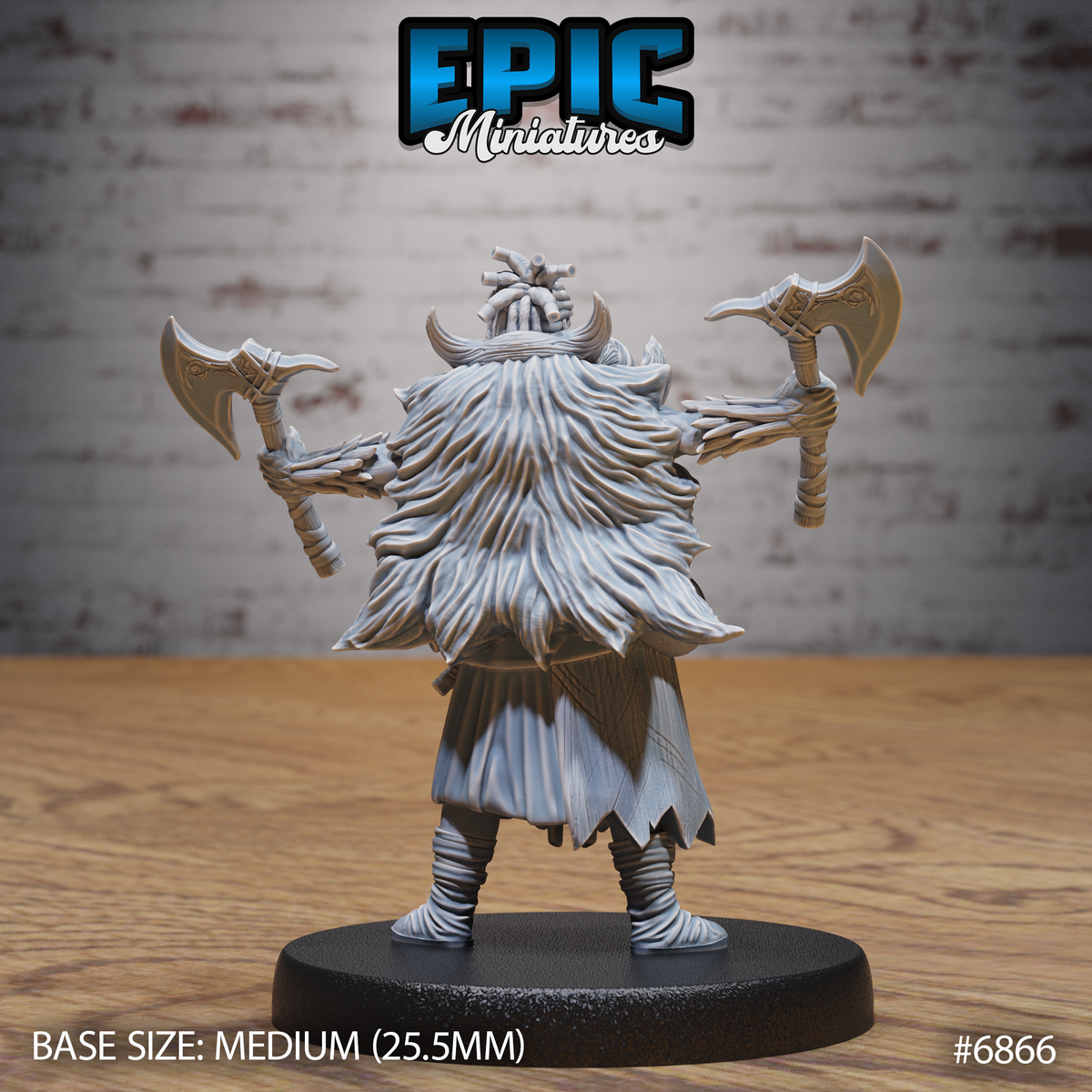 Viking Barbarian DND Miniature TTRPG Resin Figure 25mm Base