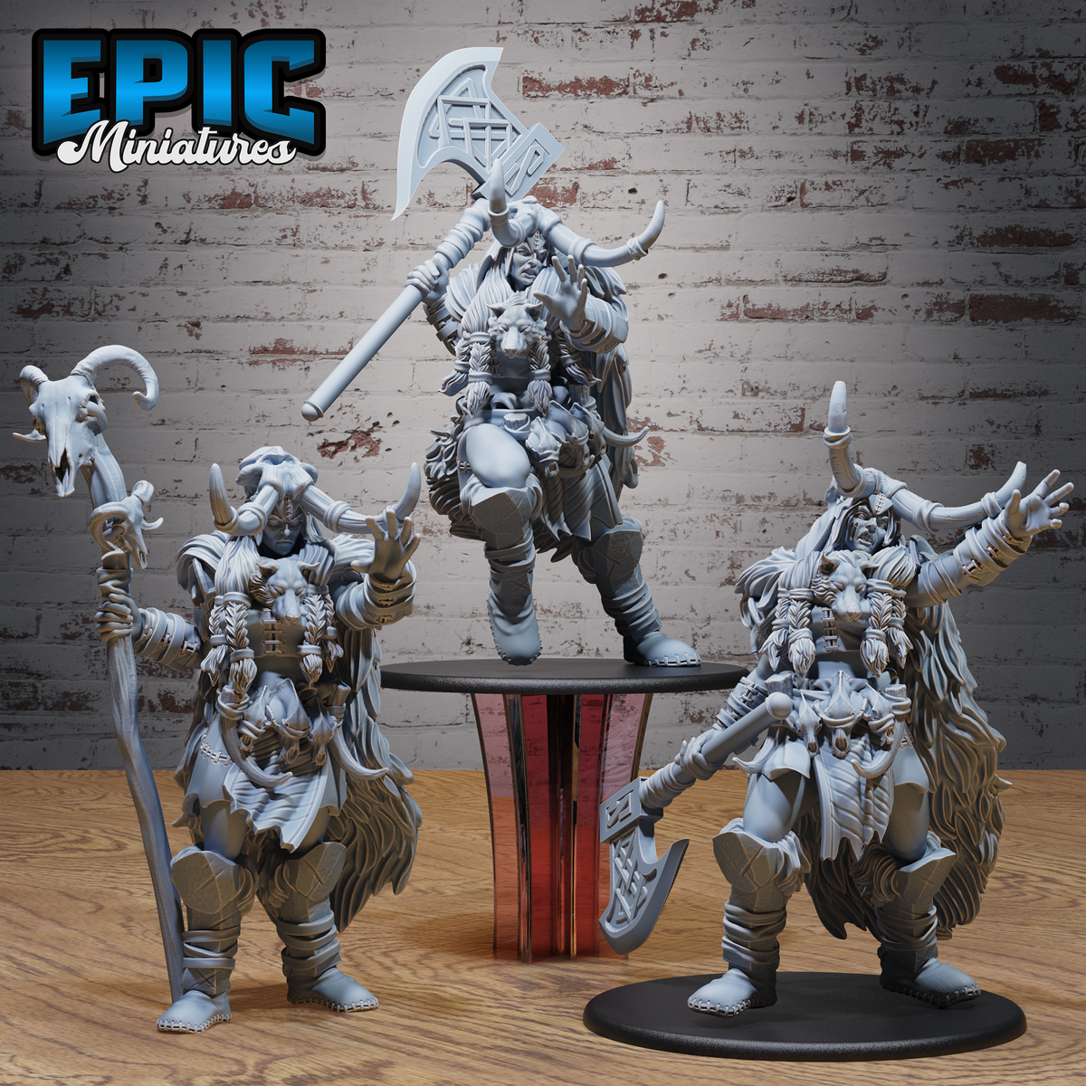 Frost Giantess DND TTRPG Resin Model 76mm Base