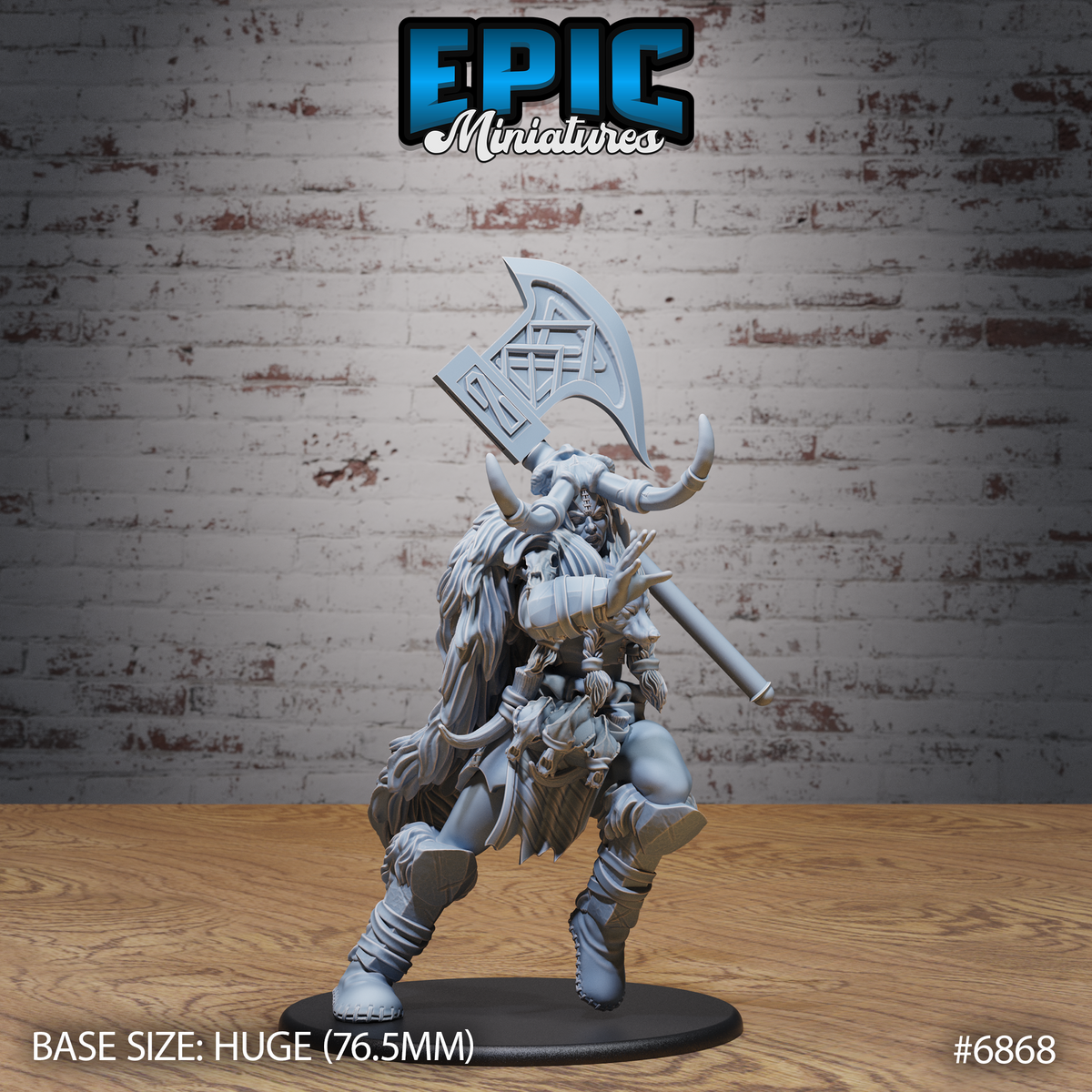 Frost Giantess DND TTRPG Resin Model 76mm Base