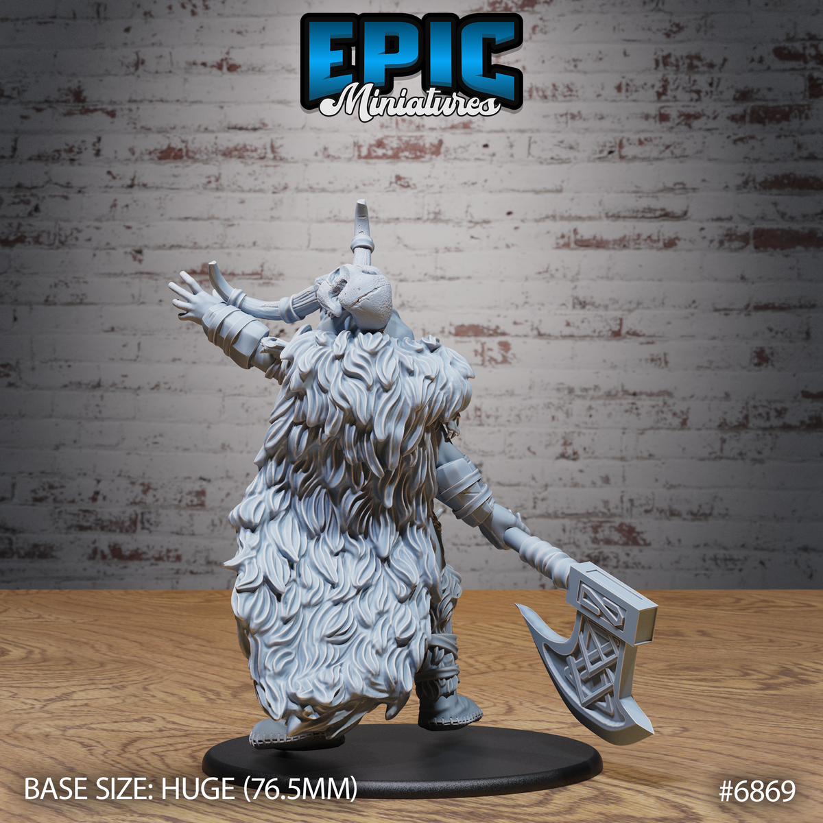 Frost Giantess DND TTRPG Resin Model 76mm Base