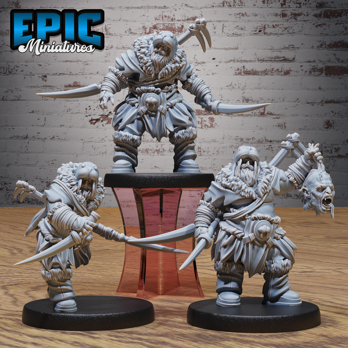 Walrus Druid DND Miniature TTRPG Resin Figure 25mm Base