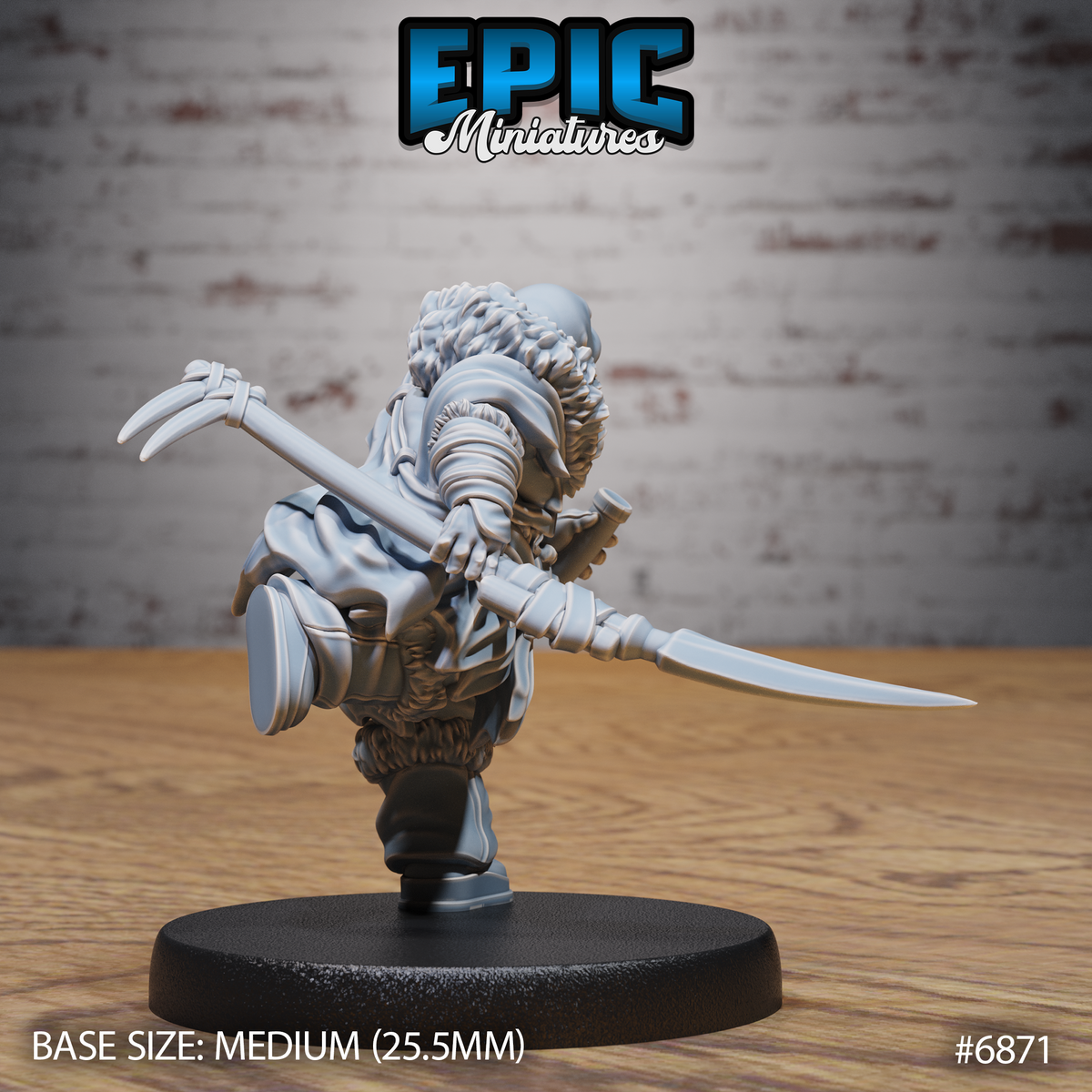 Walrus Druid DND Miniature TTRPG Resin Figure 25mm Base