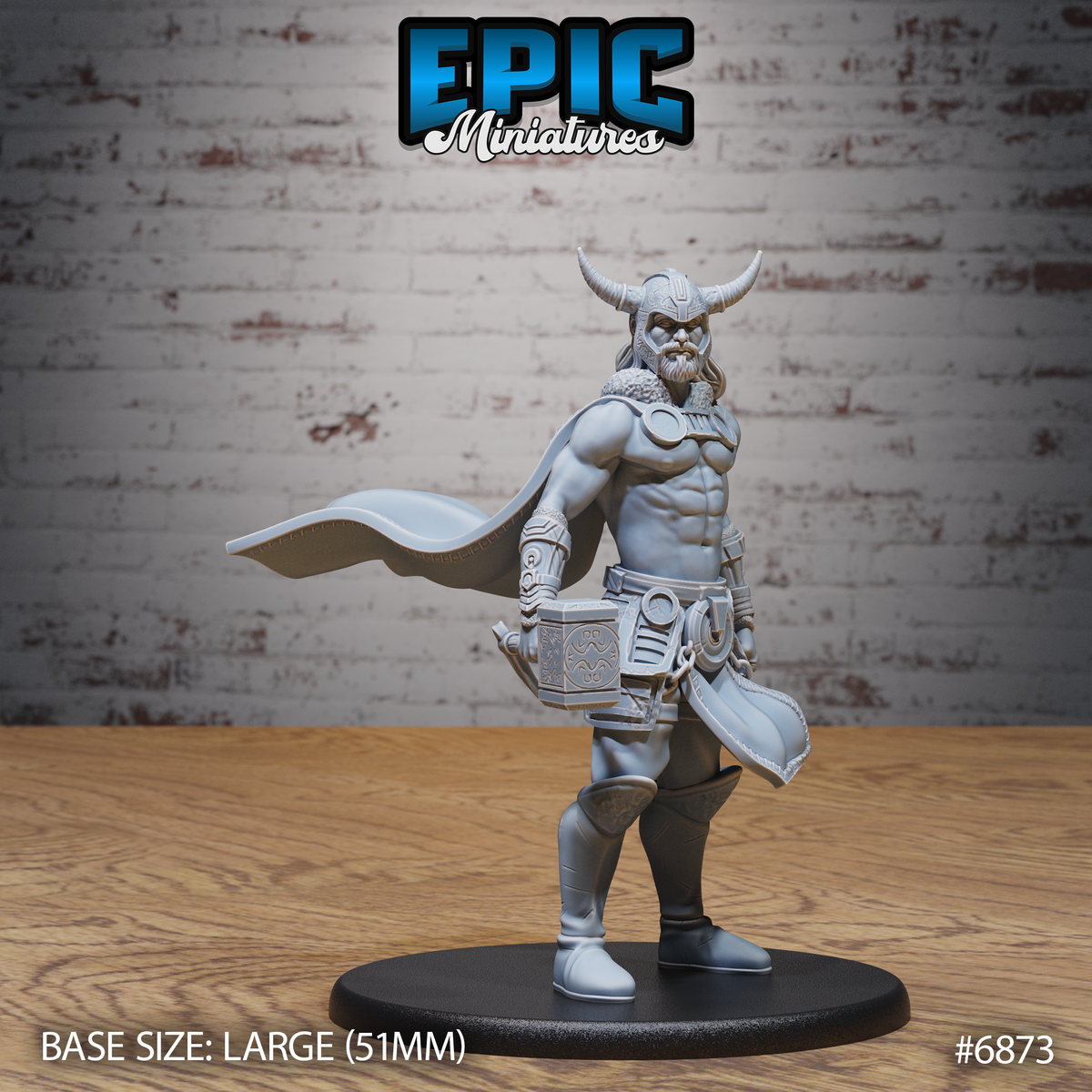 Thor Avatar DND TTRPG Resin Model 51mm Base
