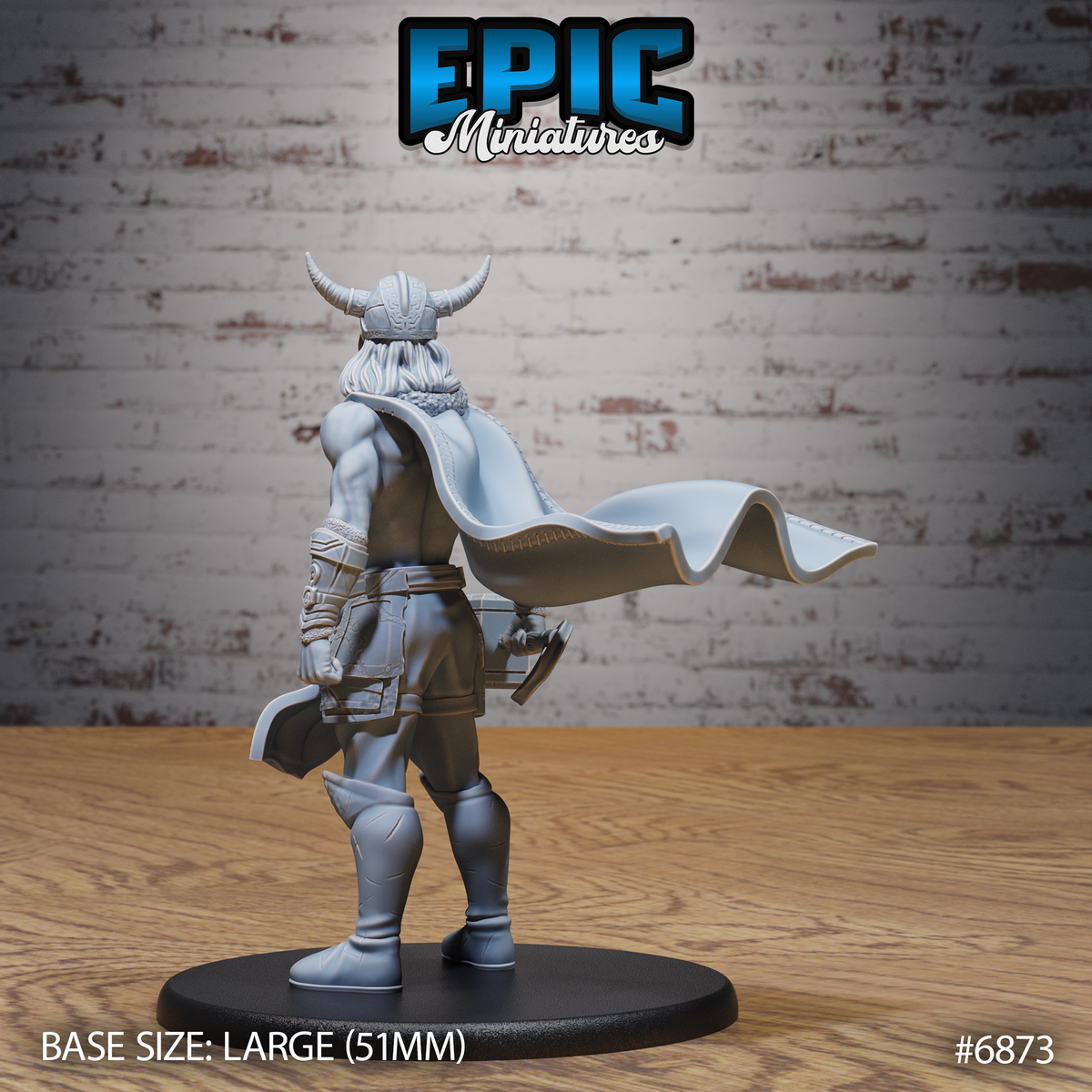 Thor Avatar DND TTRPG Resin Model 51mm Base