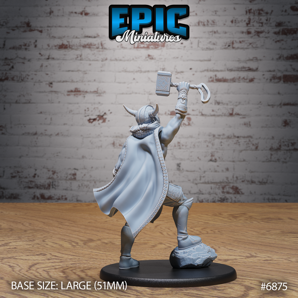 Thor Avatar DND TTRPG Resin Model 51mm Base