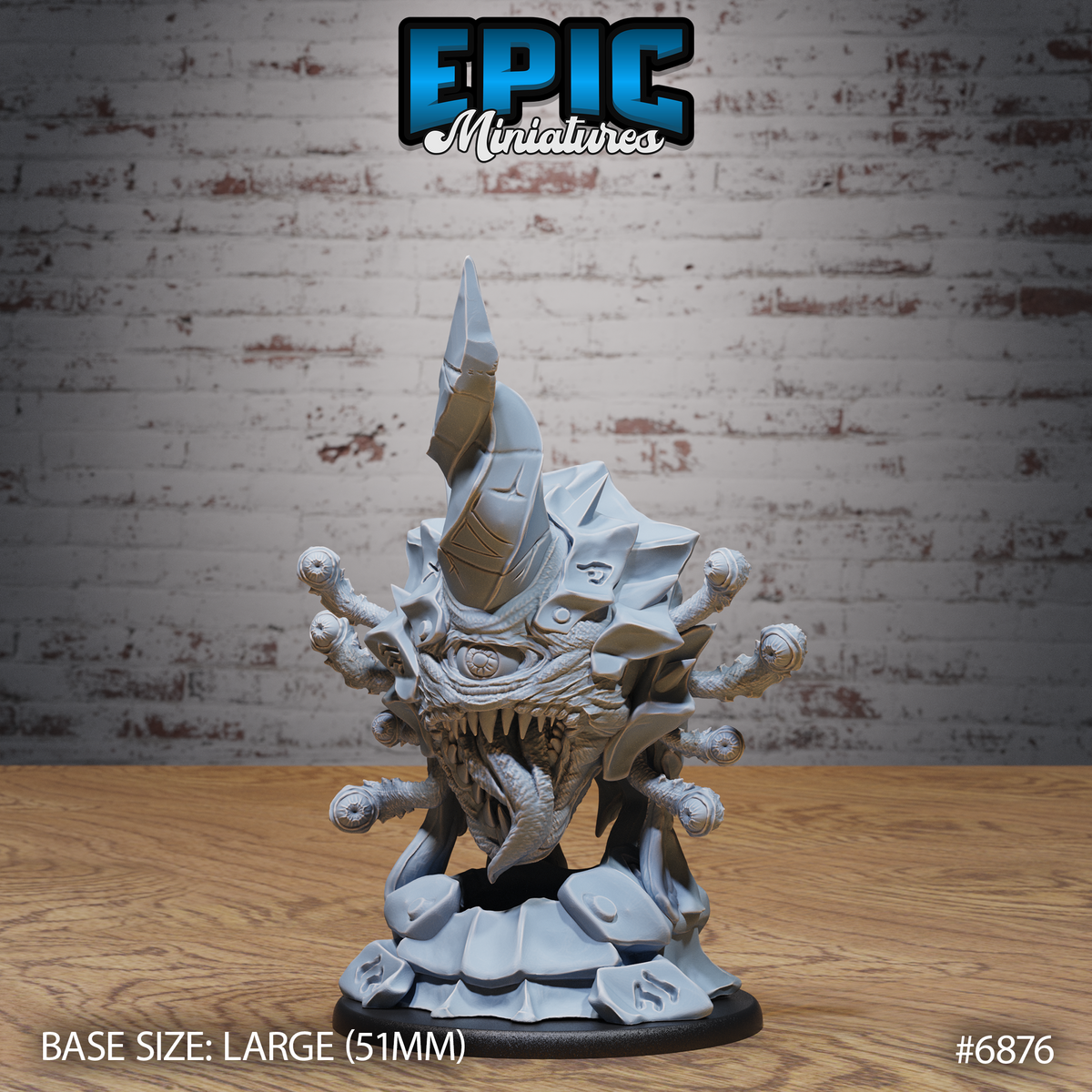 Rune Warped Eye Tyrant DND TTRPG Resin Model 51mm Base