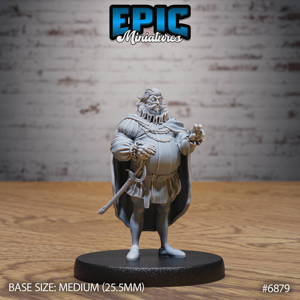 Corrupt King DND Miniature TTRPG Resin Figure 25mm Base