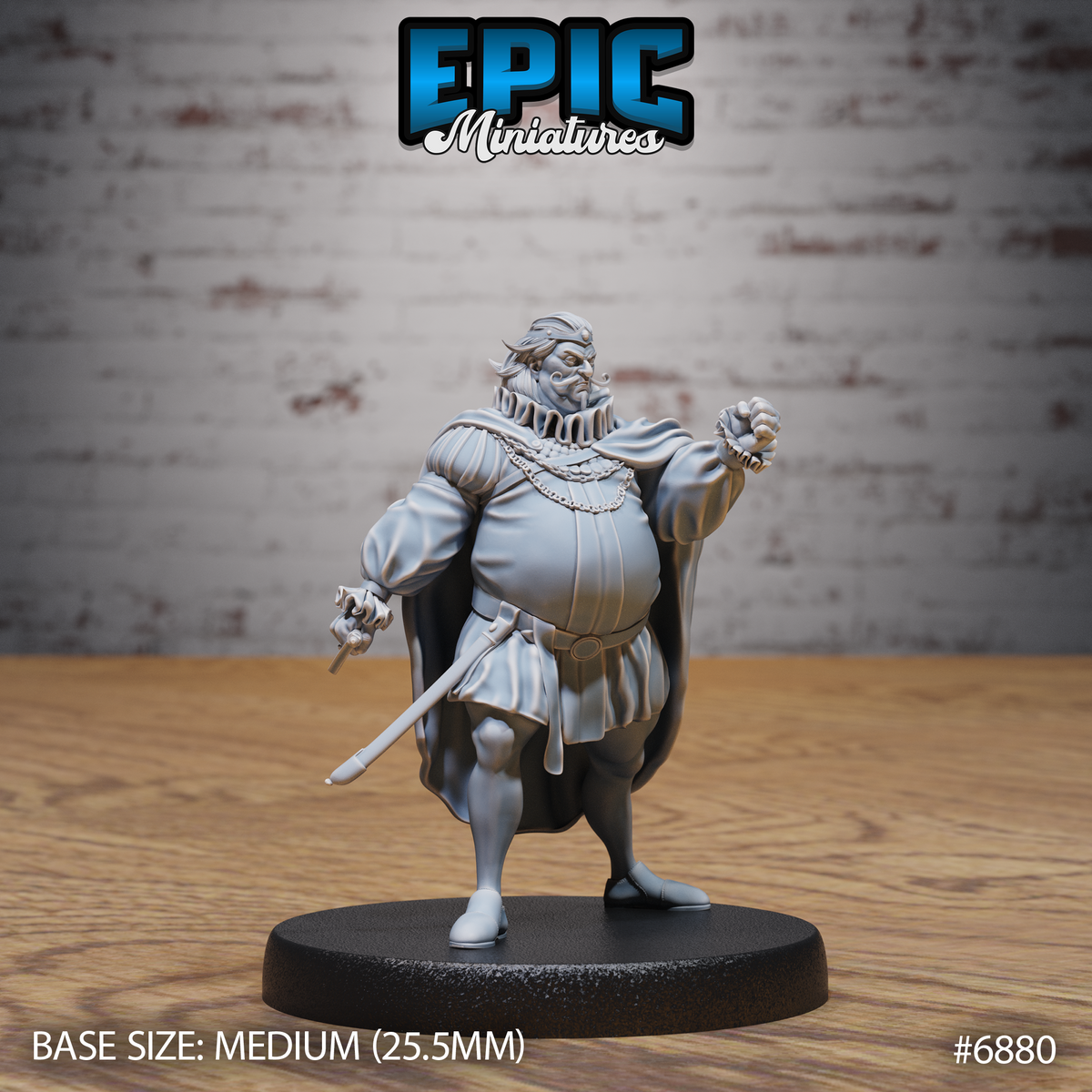 Corrupt King DND Miniature TTRPG Resin Figure 25mm Base