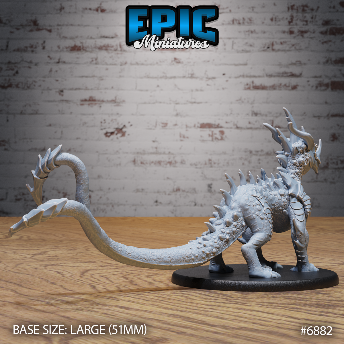 Crystal Guard Drake DND TTRPG Resin Model 51mm Base