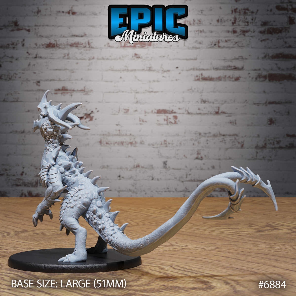 Crystal Guard Drake DND TTRPG Resin Model 51mm Base