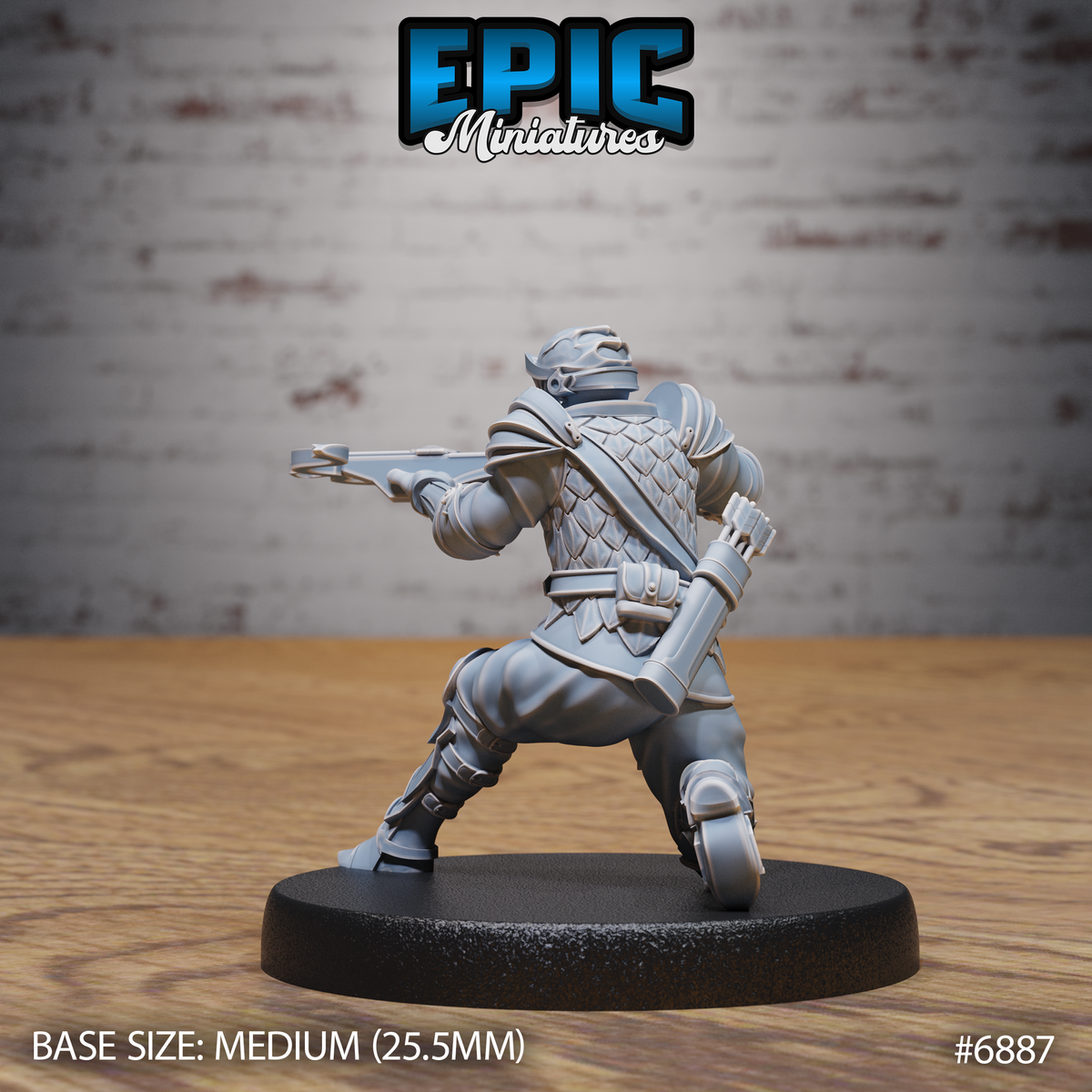 Crossbow Guard DND Miniature TTRPG Resin Figure 25mm Base