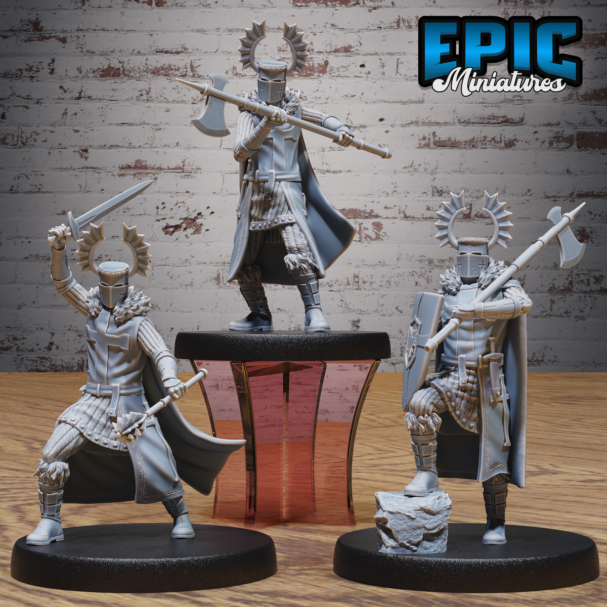 Templar Knight DND Miniature TTRPG Resin Figure 25mm Base
